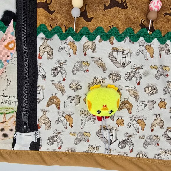 Farm-Themed Fidget Quilt Blanket For Elderly, Dementia & Alzheimer’s Patients - Picture 9 of 13